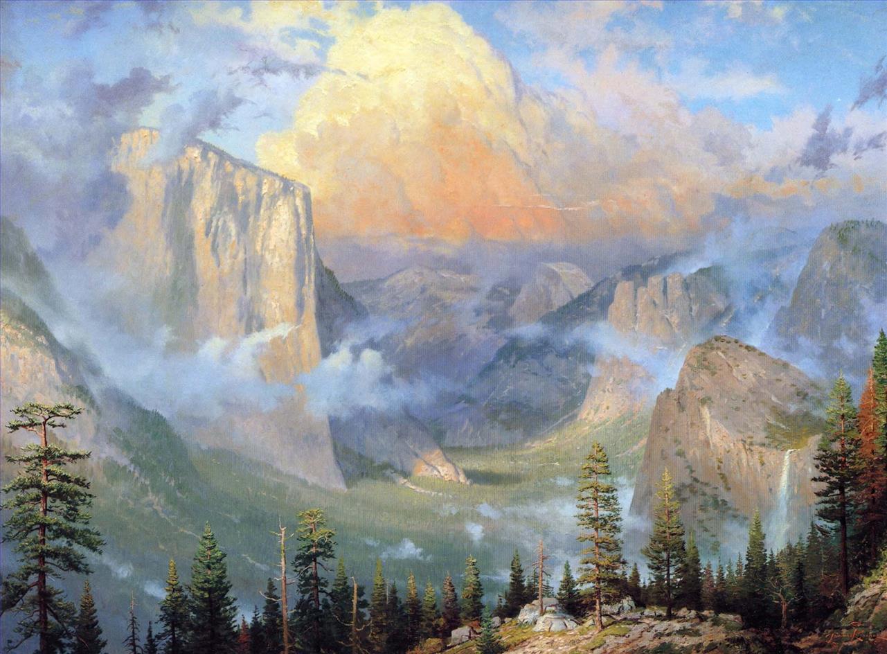 Vallée de YosemiteThomas Kinkade Peintures à l'huile